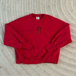 Disneyland Castle Crewneck Sweatshirt in Red - S